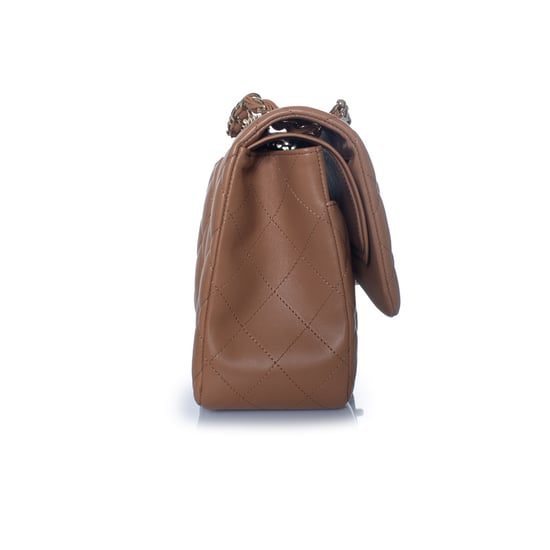 Chanel, Jumbo gewatteerde leren tas in karamel - Image 5