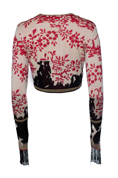Chanel, siden- och kashmirblommig tryckt cardigan - Image 3