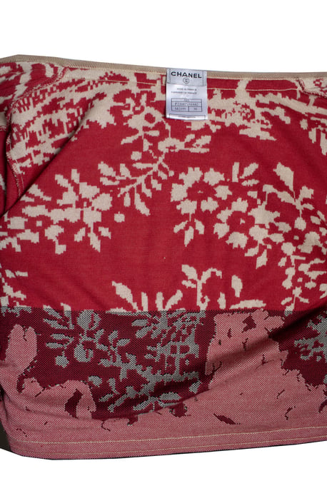 Chanel, siden- och kashmirblommig tryckt cardigan - Image 5