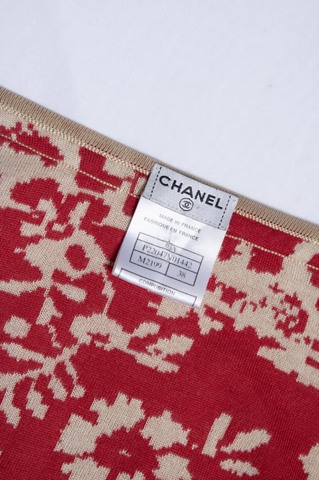 Chanel, siden- och kashmirblommig tryckt cardigan - Image 6