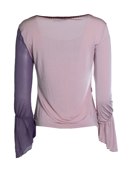 Moschino Jeans, Roze top met vlinder mouwen - Image 3