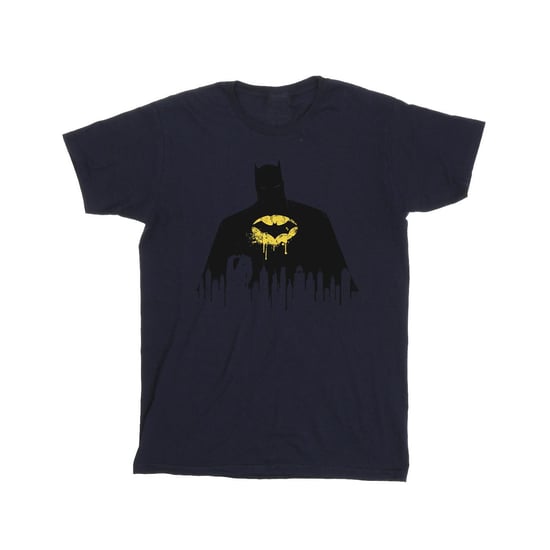 DC Comics Mens Batman Shadow Paint T-Shirt (Navy Blue) - Image 2