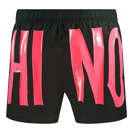 Moschino Grote Roze Logo Zwarte Zwemshorts - Image 2