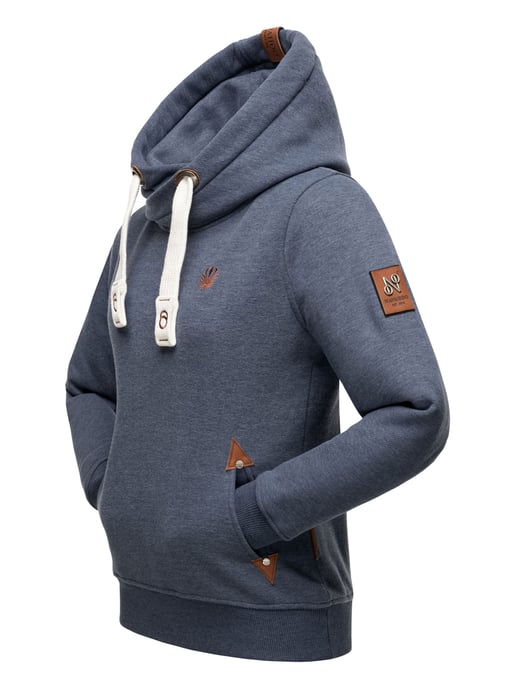 Navahoo Dam Hoodie Namikaa – Mysig Huvtröja med Hög Krage & Skinnimitation-Detaljer - Image 4