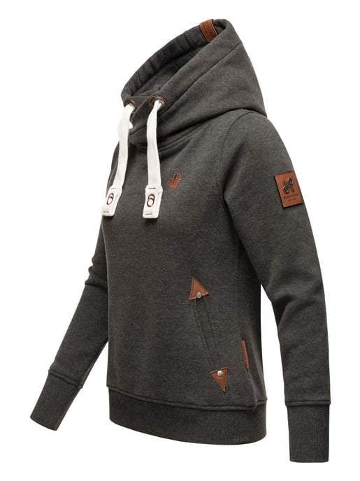 Navahoo Dam Hoodie Namikaa – Mysig Huvtröja med Hög Krage & Skinnimitation-Detaljer - Image 2