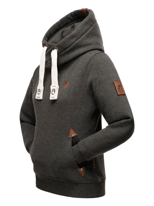 Navahoo Dam Hoodie Namikaa – Mysig Huvtröja med Hög Krage & Skinnimitation-Detaljer - Image 4