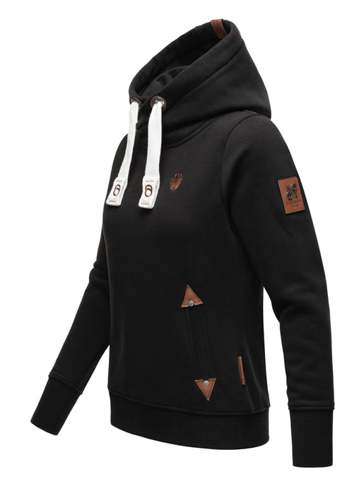 Navahoo Dam Hoodie Namikaa – Mysig Huvtröja med Hög Krage & Skinnimitation-Detaljer - Image 2