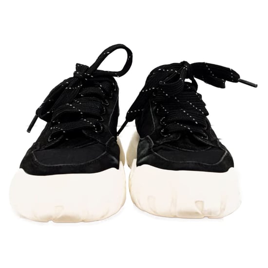 Alexander Mcqueen Court Chunky Sneakers in Black Suede - Image 2