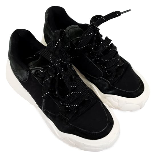 Alexander Mcqueen Court Chunky Sneakers in Black Suede - Image 5