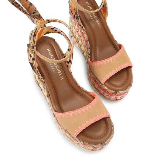 Kurt Geiger London Suede Chelsea Scarf Wedge Heels - Image 3