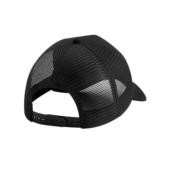 Beechfield Unisex volwassene suède Snapback Trucker pet (Zwart) - Image 2