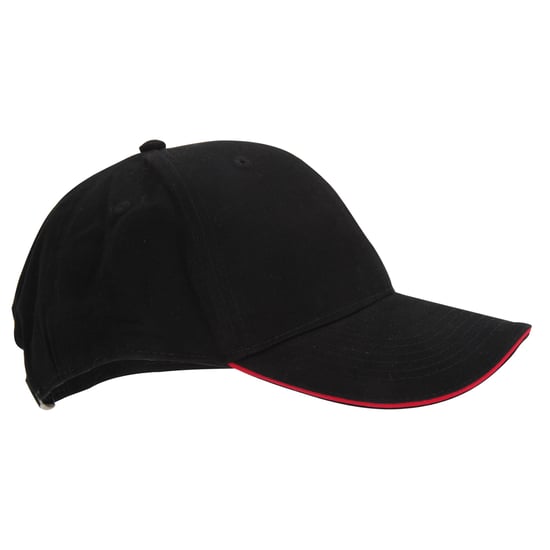 Beechfield Volwassenen Unisex Athleisure Cotton Baseball Cap (Zwart/Klassiek Rood) - Image 2