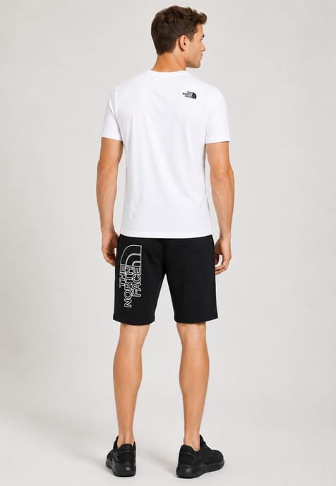 The North Face Mens SS Easy Tee and Graphic Shorts Set in White / Black - Image 2