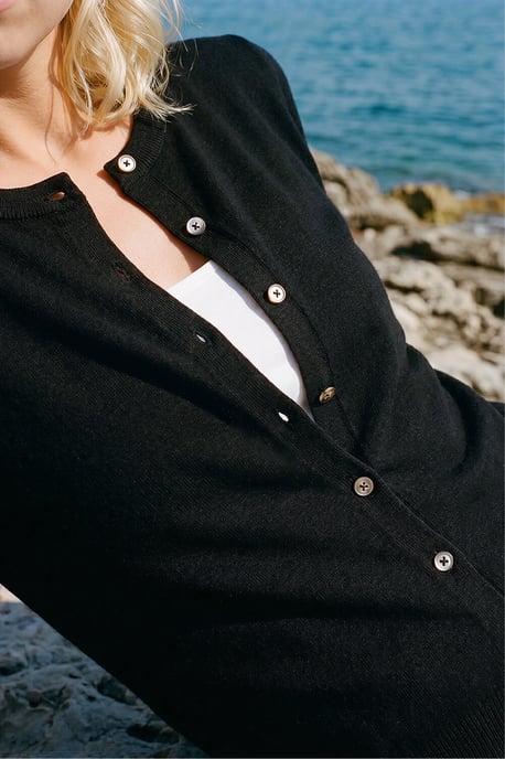 Petite Buttoned Cardigan - Image 4