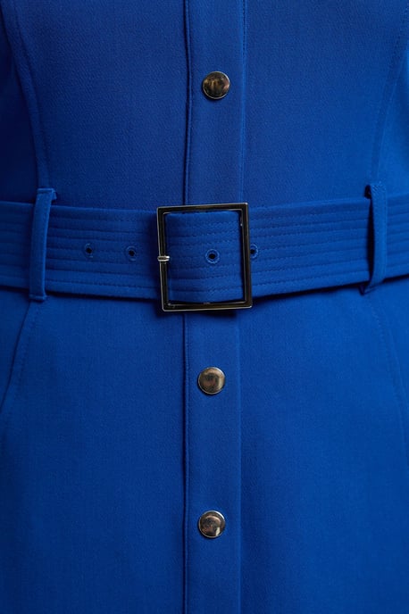 Plus Size Tailored Belted Midi Shirt Dress - Image 2