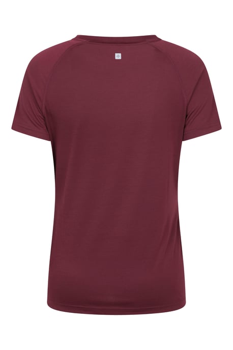 Women's IsoCool Technical T-Shirt Breathable Sports Gym Tee Burgundy - Image 4
