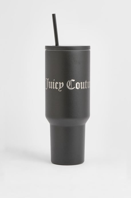 Juicy Couture Branded Straw Cup With Handle Black - Image 1