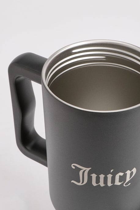 Juicy Couture Branded Straw Cup With Handle Black - Image 3