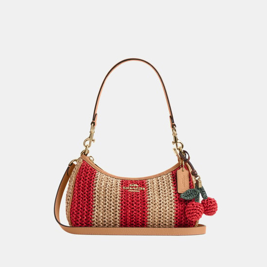 Teri Shoulder Bag With Stripes And Charm - Image 1