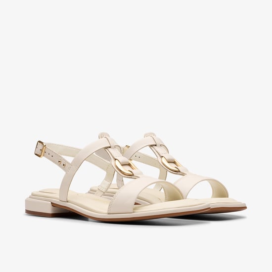 Ariany Sling Cream Läder Sandaler - Image 4