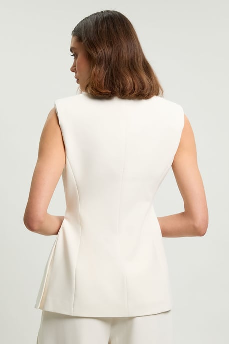 Compact Stretch Tailored Tie Front Waistcoat - Image 3