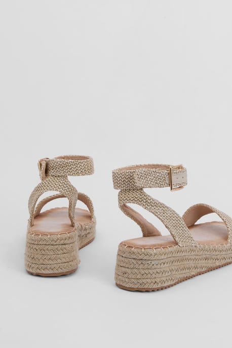 Riva Faux Suede Strap Medium Espadrille Wedge Sandals - Image 2