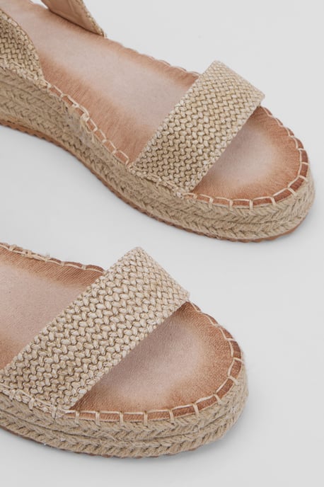 Riva Faux Suede Strap Medium Espadrille Wedge Sandals - Image 3