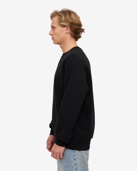 Classic Style Long Sleeve Crew Neck Classic Sweatshirt in Black Sweatshirt - Image 5