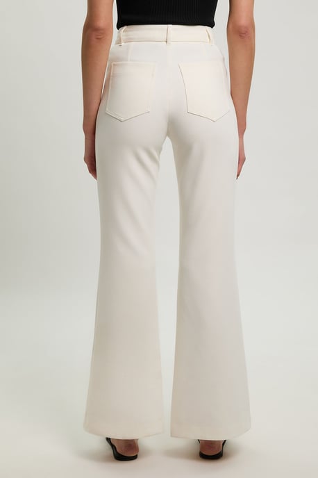 Petite Compact Stretch Pocket Straight Leg Trousers - Image 3