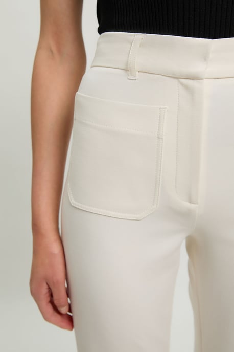 Petite Compact Stretch Pocket Straight Leg Trousers - Image 4