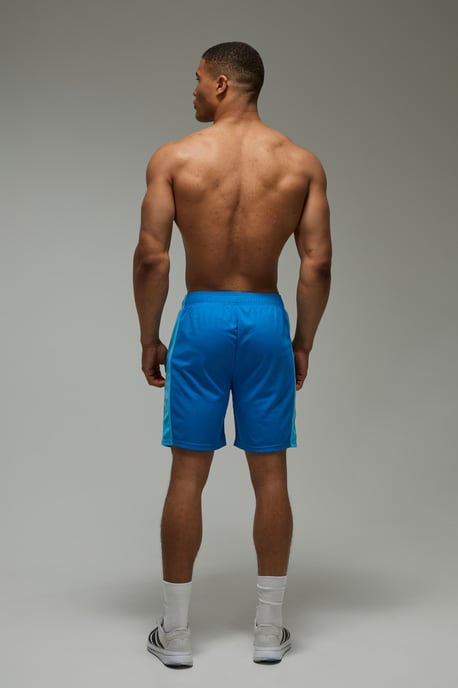 Man Active Colour Block Zip Pocket 7inch Gym Shorts - Image 2