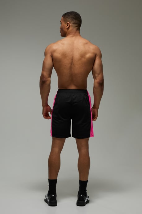 Man Active Colour Block Zip Pocket 7inch Gym Shorts - Image 2