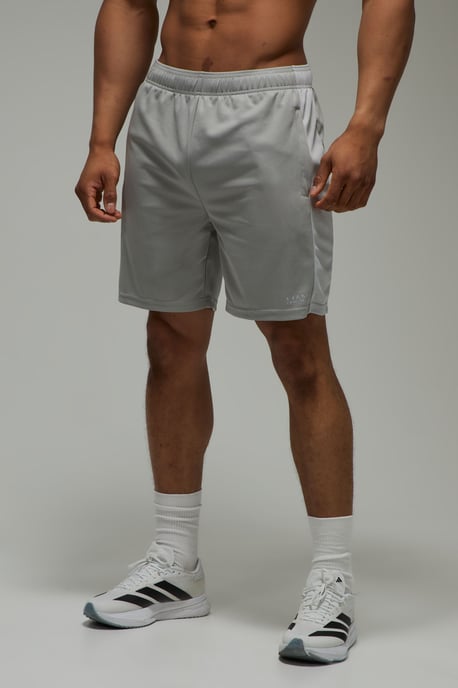 Man Active Colour Block Zip Pocket 7inch Gym Shorts - Image 1