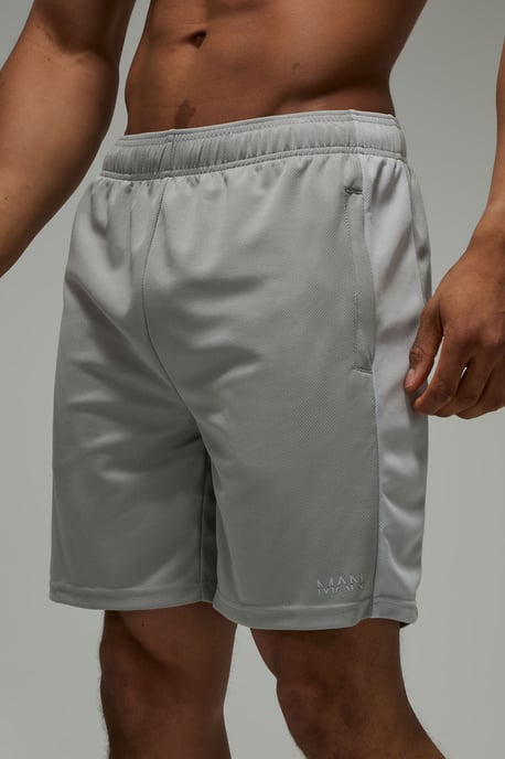Man Active Colour Block Zip Pocket 7inch Gym Shorts - Image 3