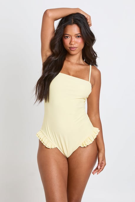 Square Neck Ruffle Detail Swimsuit - Image 3