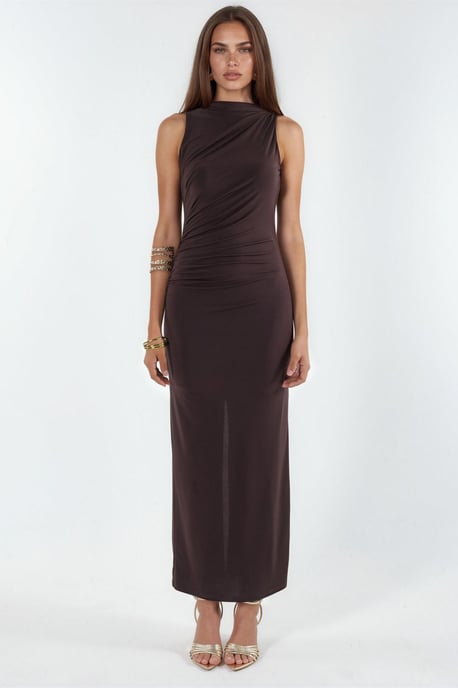 Gekruiste Detail Bodycon Maxi Jurk - Image 5