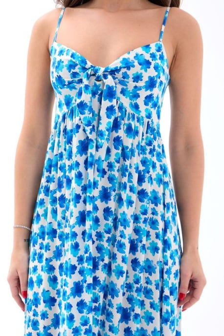 Gemustere Midi-jurk met Strikdetail - Image 2