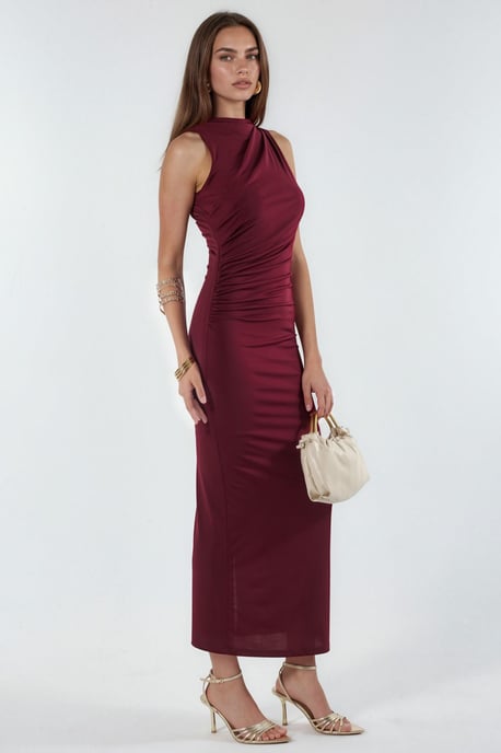 Gekruiste Detail Bodycon Maxi Jurk - Image 4