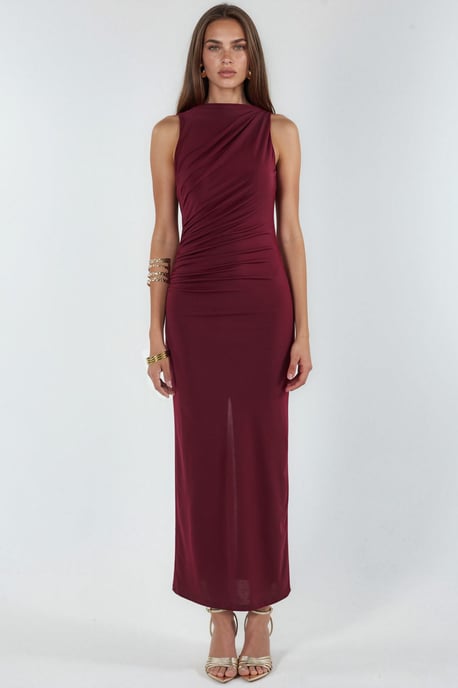 Gekruiste Detail Bodycon Maxi Jurk - Image 5