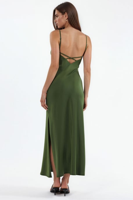 Satin Midi-jurk - Image 3