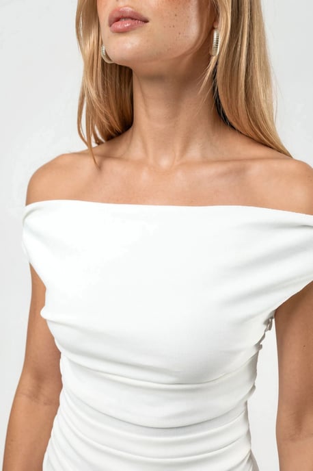 Off Shoulder Bootneck Mini Jurk - Image 5