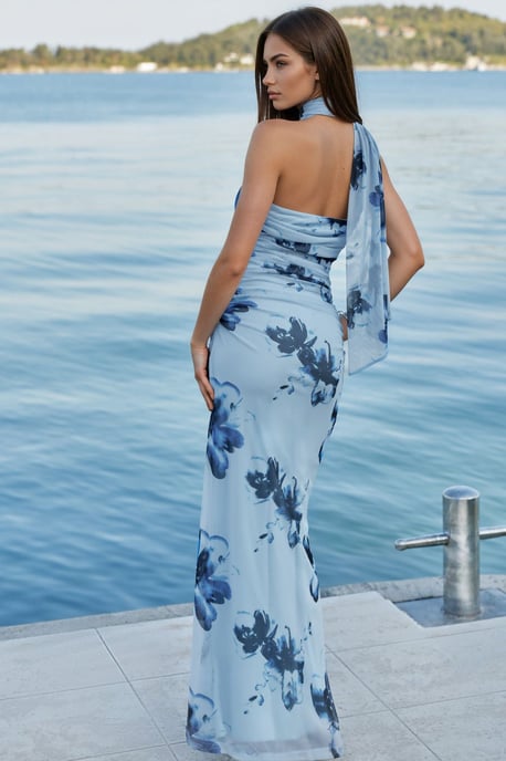 Strapless Gedrukt Bodycon Maxijurk - Image 3