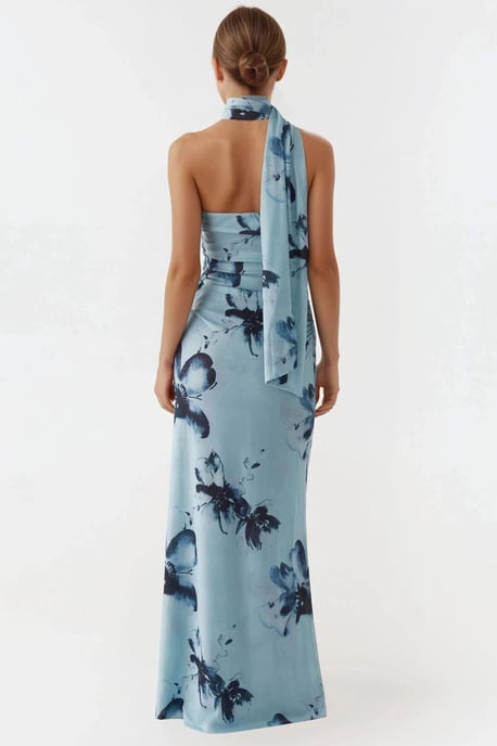 Strapless Gedrukt Bodycon Maxijurk - Image 6