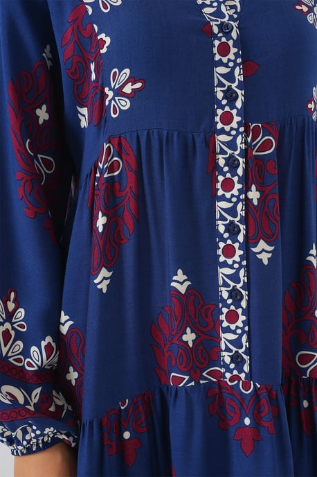 Printed V-Neck Maxi Dress - Image 5