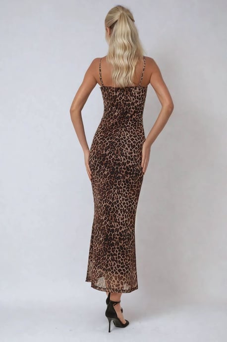 Geprinte Bodycon Maxi Jurk - Image 4