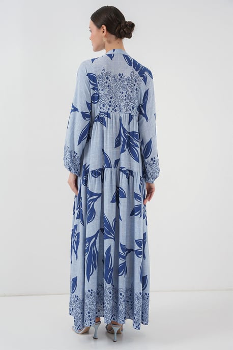 Printed V-Neck Maxi Dress - Image 6