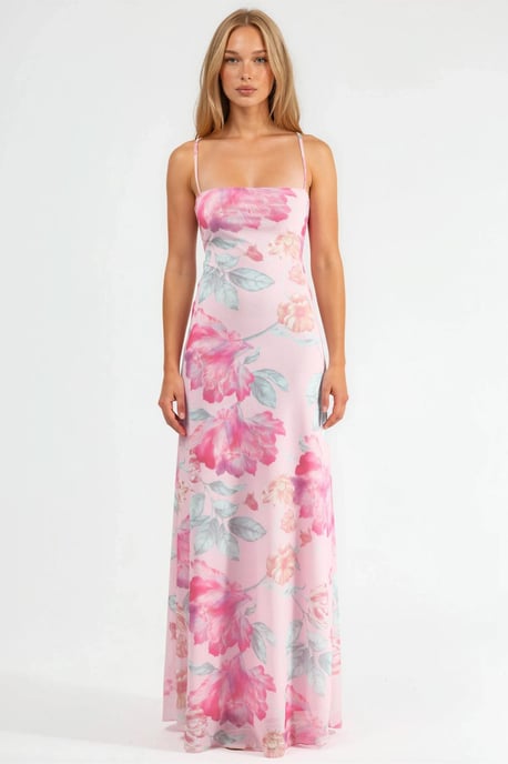 Blommig Halterneck Maxiklänning - Image 3