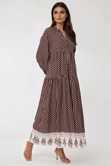 Printed V-Neck Maxi Dress - Image 2