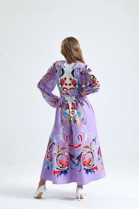 Florale Print Maxi A-Lijn Jurk - Image 2