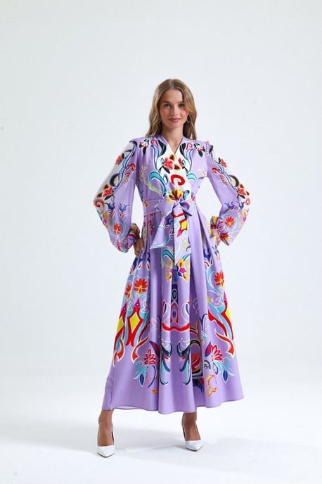 Florale Print Maxi A-Lijn Jurk - Image 3